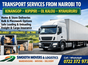 Reliable Transport Services from Nairobi to Kinangop, Kipipiri, Ol Kalou, and Nyahururu
