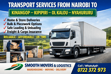 Reliable Transport Services from Nairobi to Kinangop, Kipipiri, Ol Kalou, and Nyahururu